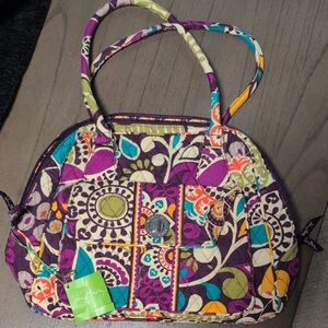 Vera Bradley Purple and Green Floral Shoulder Bag